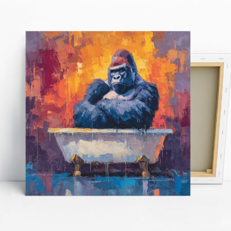 Gorilla Bath Time Art