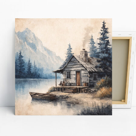 Cabin Lakeside Art