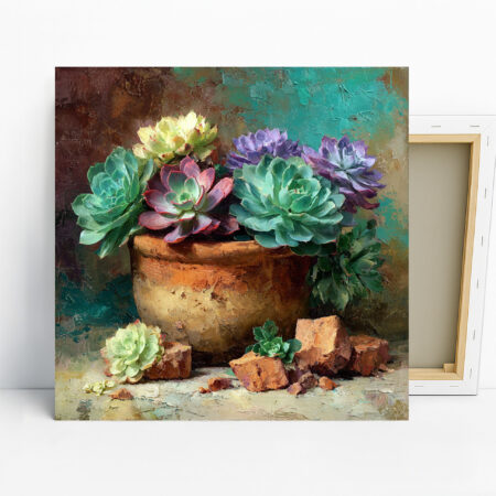 Succulent Garden Pot Art