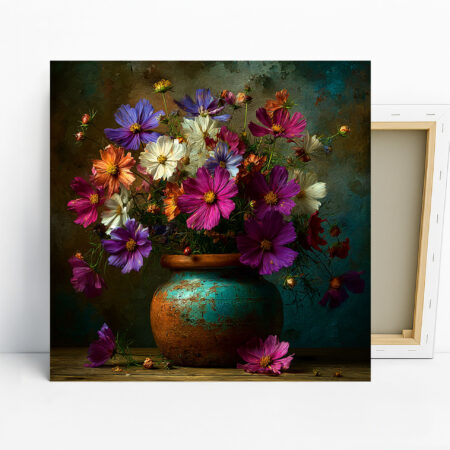 Cosmos Flower Vase Art