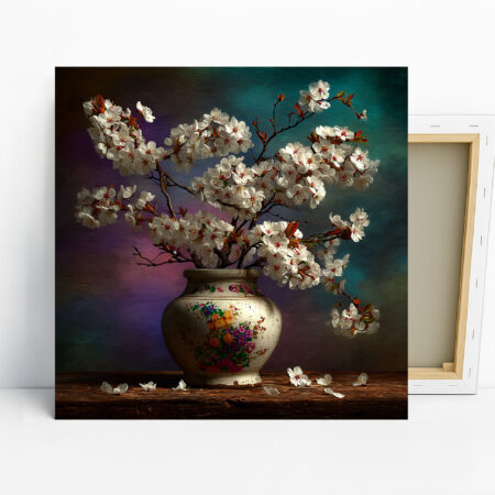 Cherry Blossom In Vase Art