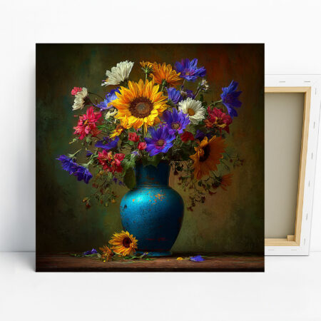 Sunflower Daisy Cosmos Art, Poster or Canvas, R...