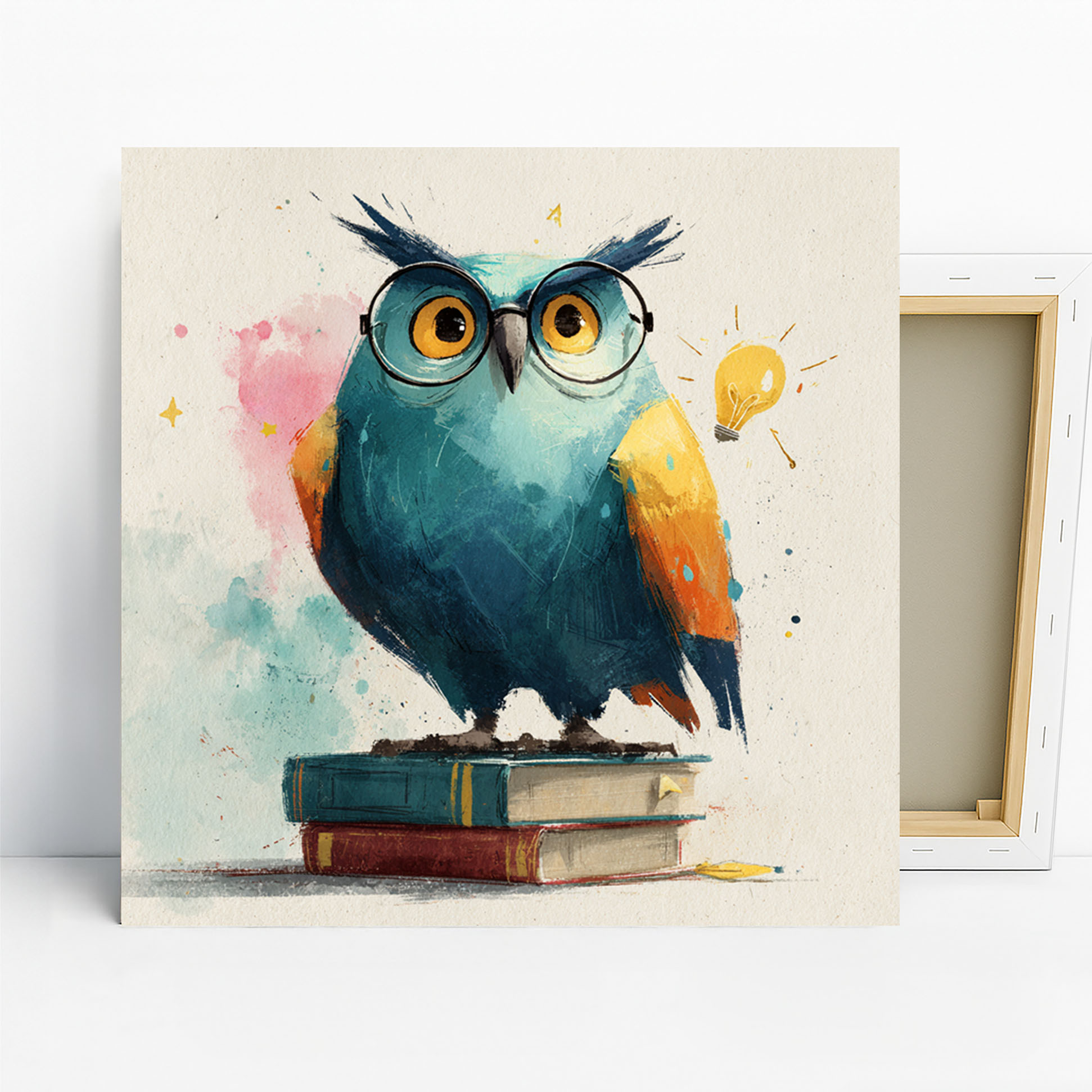 Owl Reading Wisdom Art