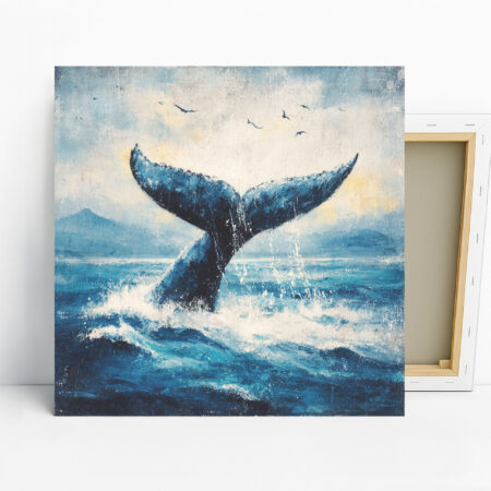 Whale Tail Splash Art