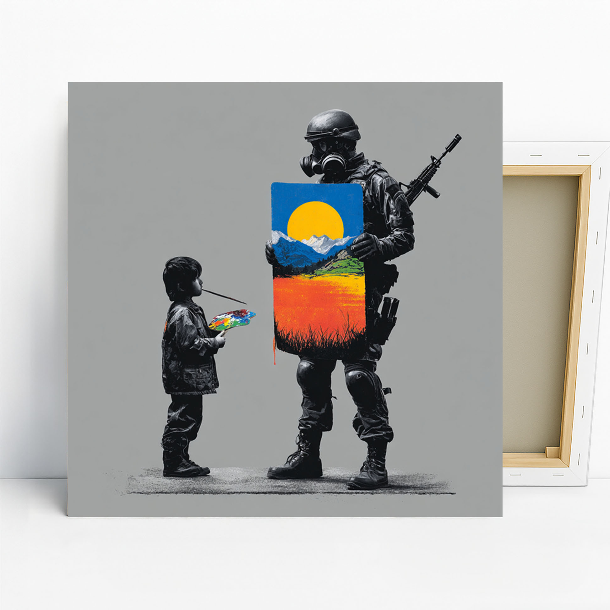 Child Artist and Soldier Art