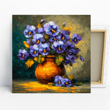 Pansy Still Life Art, Canvas or Poster, Modern ...