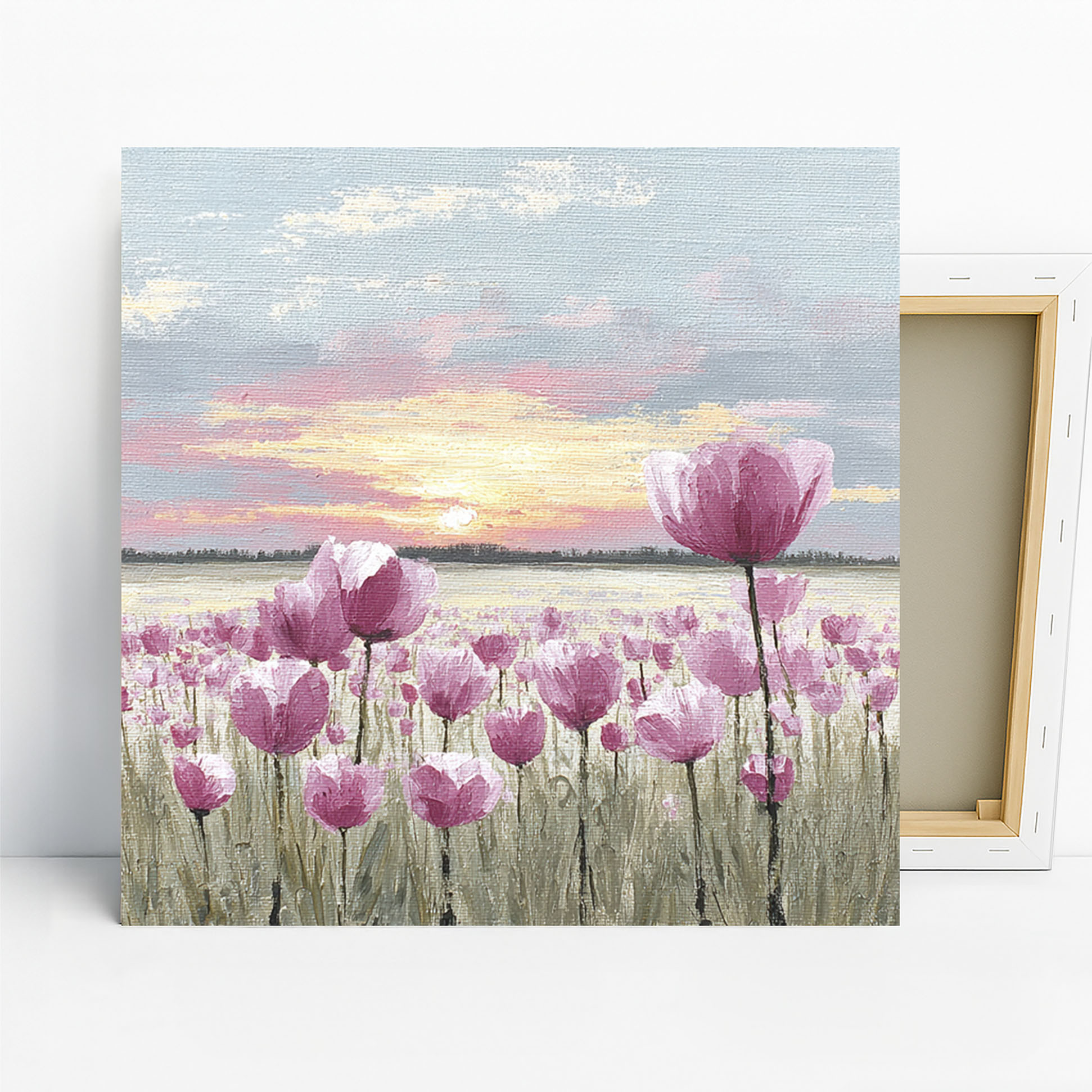 Pink Poppy Field Art