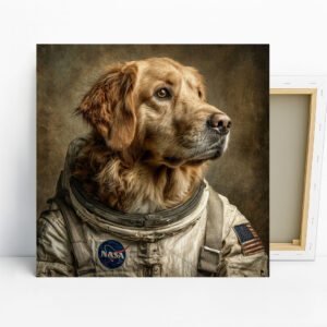 Golden Retriever Astronaut Art