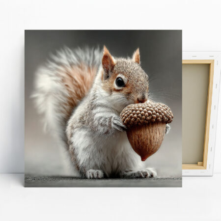 Squirrel with Acorn Art