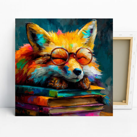 Fox Reading Art
