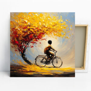 Autumn Bicycle Ride Art