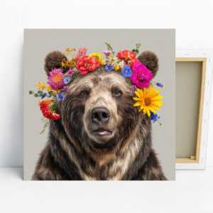 Bear Flower Crown Art