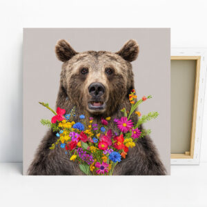 Bear With Flowers Art