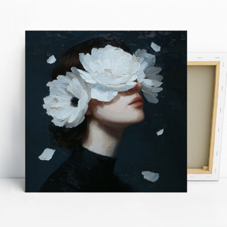 Peony Woman Portrait Art