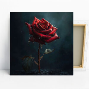 Red Rose Rain Art