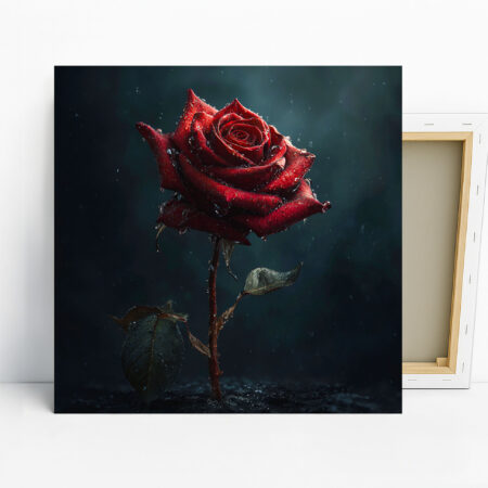 Red Rose Rain Art