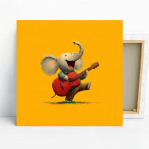 Elephant Rocking Guitar Art