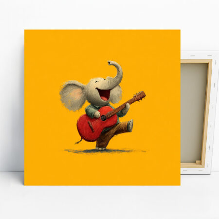Elephant Rocking Guitar Art