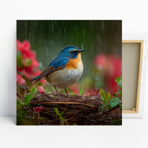 Bird in Rain Art