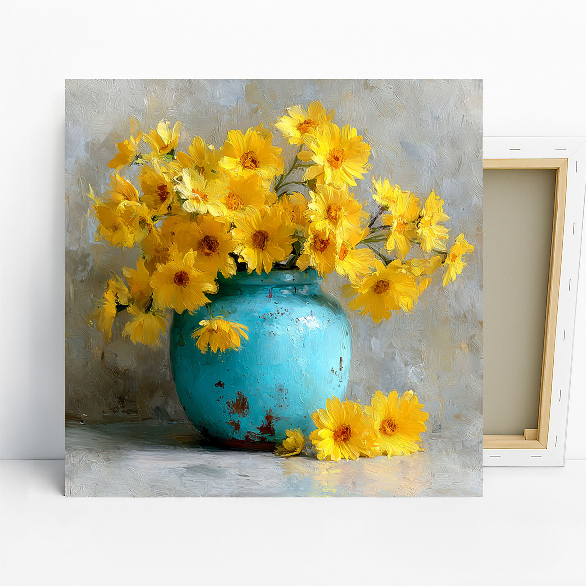 Yellow Daisy Pot Art