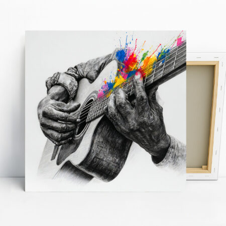 Guitar Riff Splatter Art