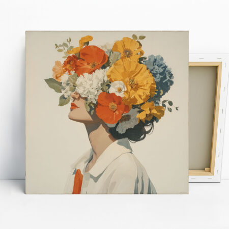 Floral Crown Woman Art