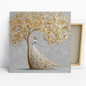 Golden Tree Woman Art