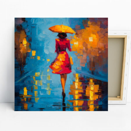 Woman with Umbrella Art