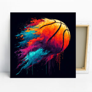 Basketball Splash Abstract Art