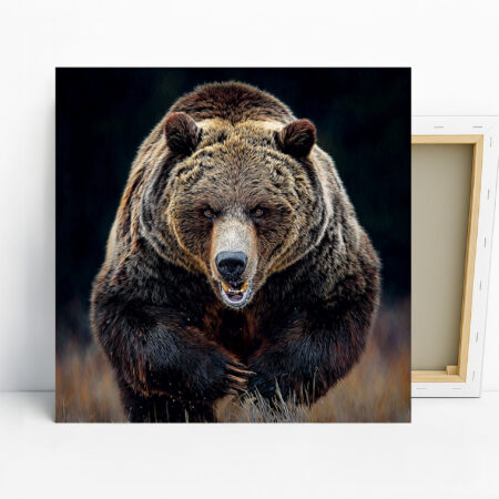 Grizzly Bear Roar Art