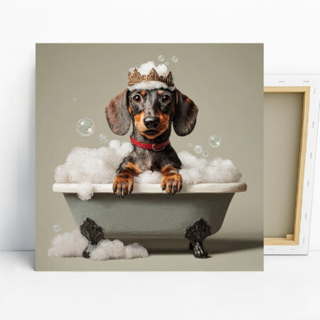 Dachshund Bubble Bath Art