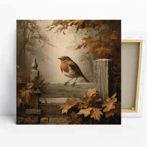 Robin on Fence Art