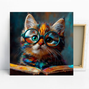 Bookish Cat Art