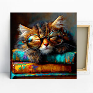Cat Reading Art