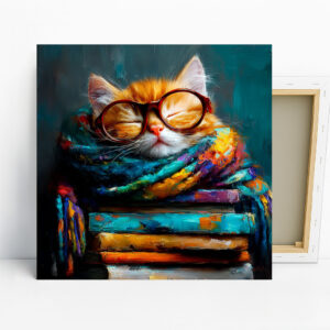 Cat Reading Art