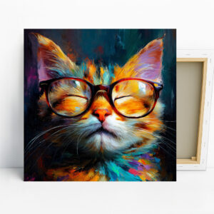 Cat With Glasses Art