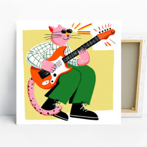Cat Guitarist Art