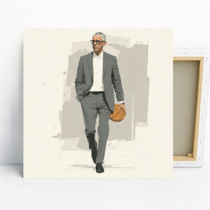 Barack Obama Basketball King Art