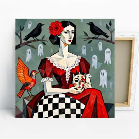 Crow Art, Canvas or Poster, Gothic Bohemian Vic...