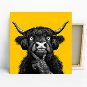 Highland Cow DJ Art