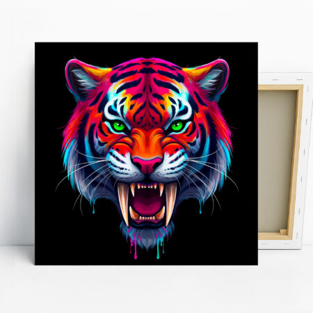 Tiger Art, Canvas or Poster, Pop Art Bohemian D...