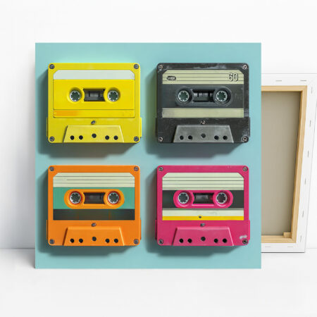 Retro Cassette Tape Art