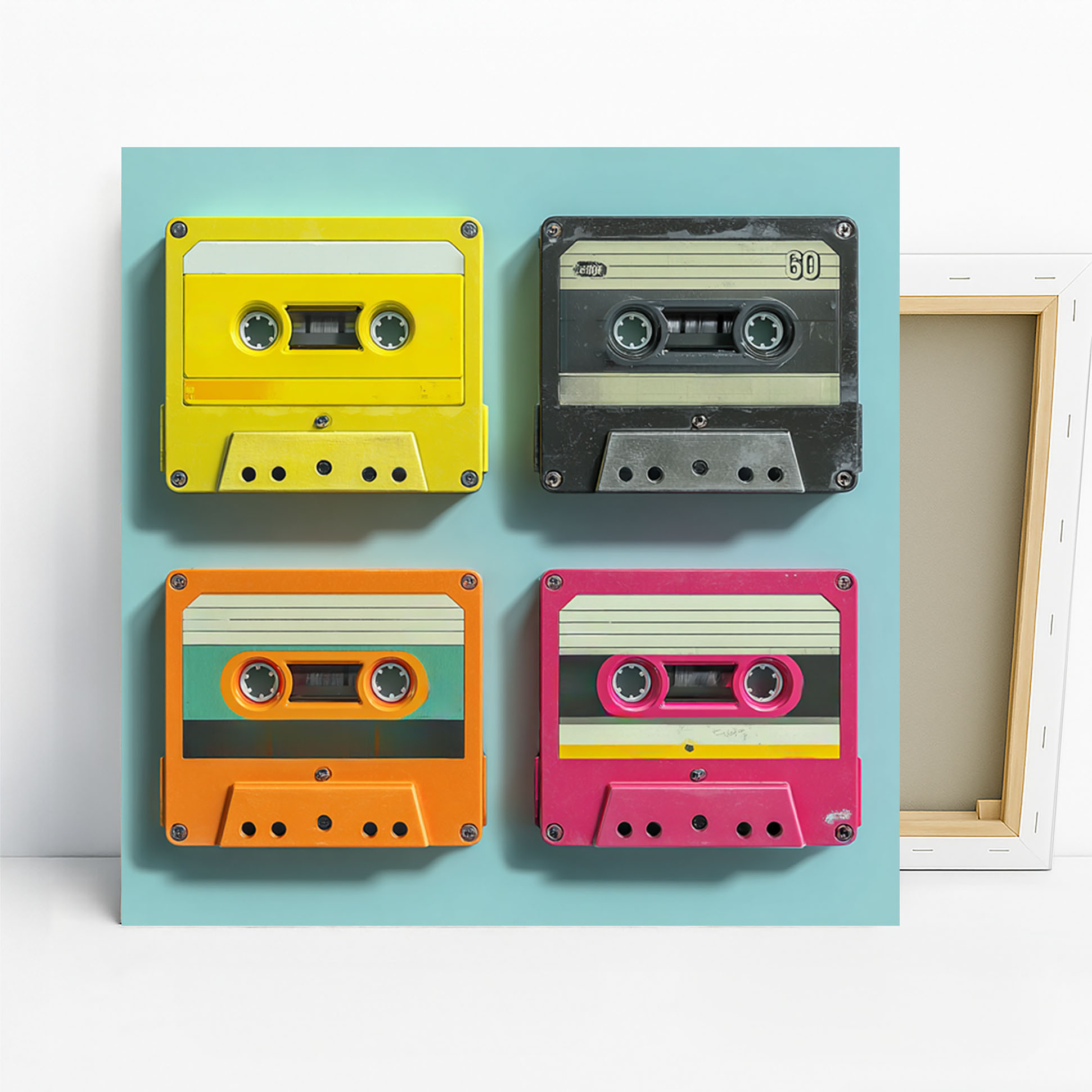 Retro Cassette Tape Art