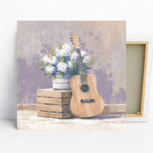 Guitar Hydrangea Art