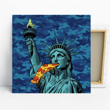 Statue of Liberty Pizza Art, Canvas or Poster, ...