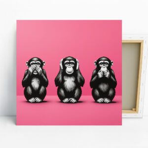 Chimpanzee See No Evil Hear No Evil Speak No Evil Art