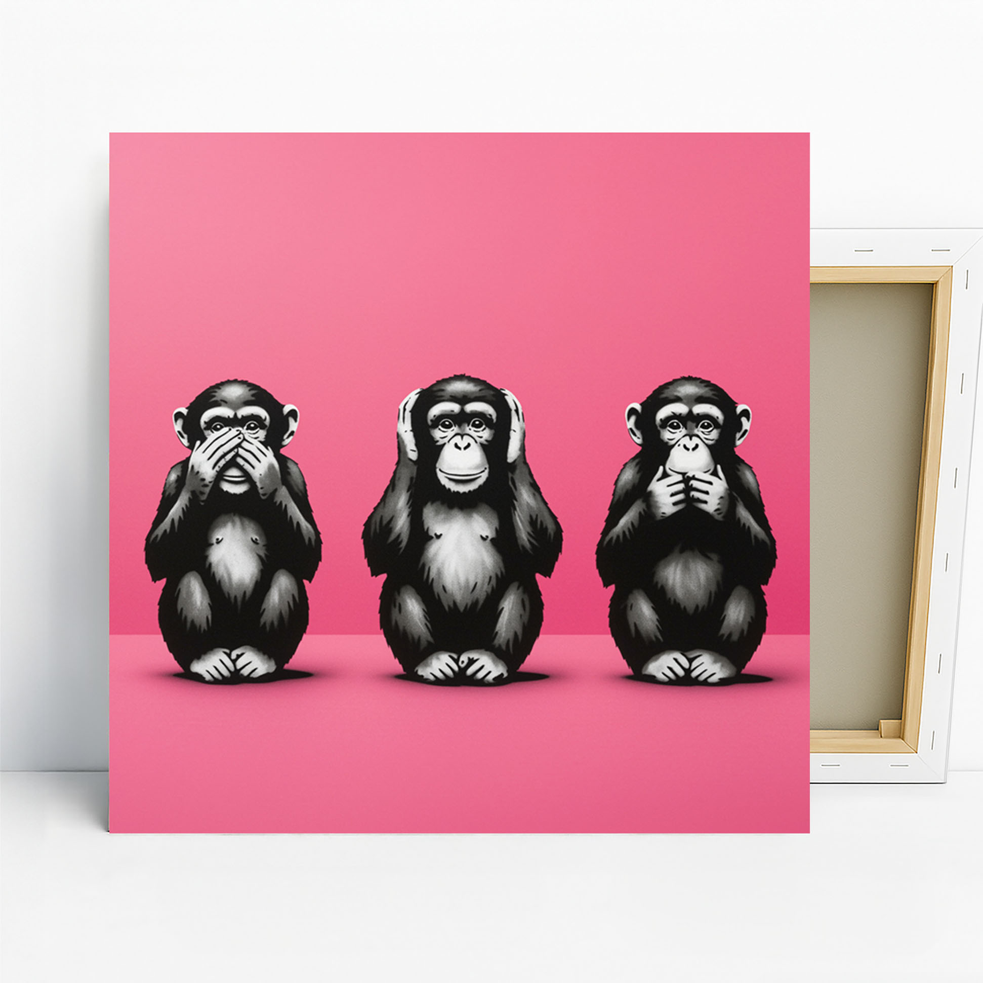 1.jpg Chimpanzee See No Evil Hear No Evil Speak No Evil Art