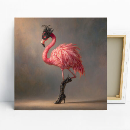Flamingo Masquerade Art, Canvas or Poster, Bohe...