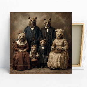 Bear Family Portrait Art