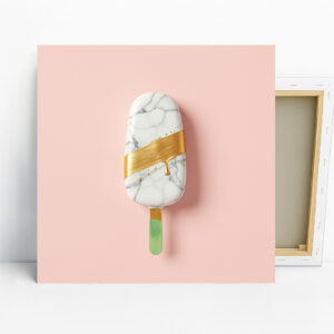 Golden Marble Ice Pop Art